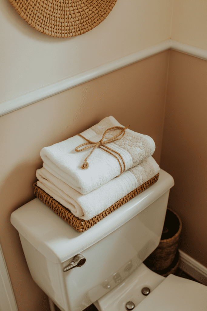 0008 1 small guest bathroom with neatly folded uw6kz9f1voscjktmkoqvrw 9bl66tq tgkd l9bjp6kza cover