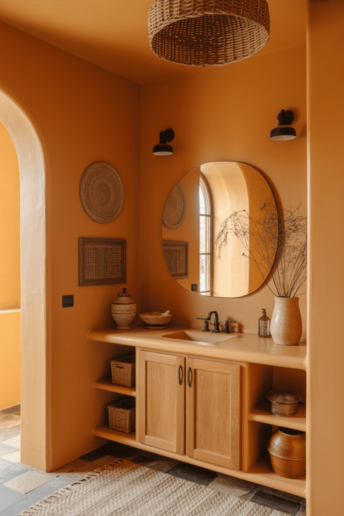 17 Bathroom Paint Colors Ideas That Make Any Bathroom Look Better 0003 1 warm earthy bathroom with terracotta pai vylr70bav9qyhf1j7n418a kgb3fnrbtxqrlznjnlrufw cover