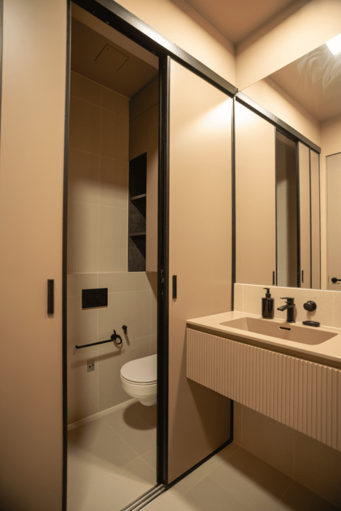 15 Small Primary Bathroom Ideas with Big Style 0009 1 tiny modern bathroom with pocket sliding bunoxddaxeclezmvz7viqq kgse2zipqsma0ve578qdgq cover