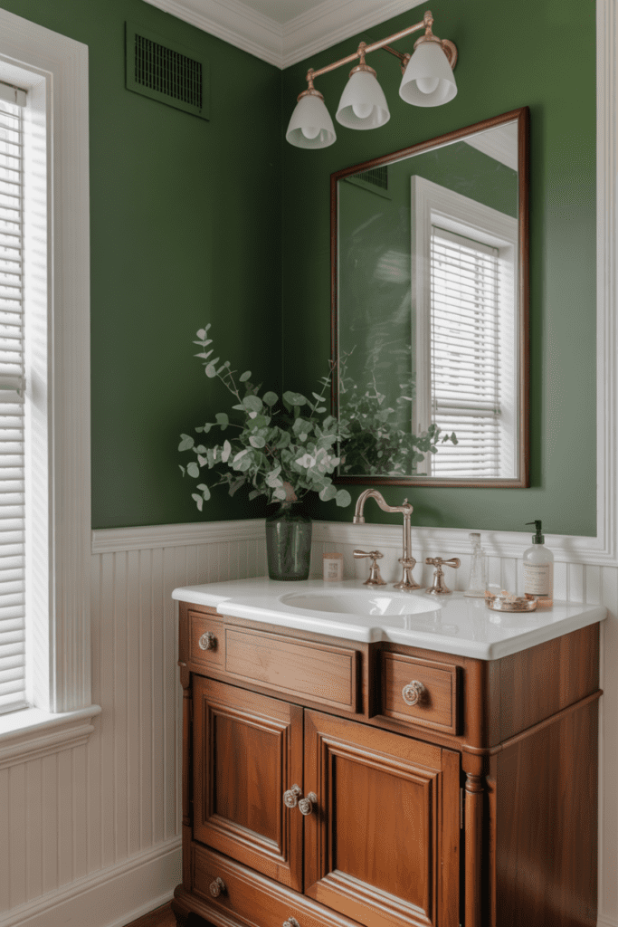17 Bathroom Paint Colors Ideas That Make Any Bathroom Look Better 0010 1 timeless bathroom with rich forest green 25xyejl9vzkirtpfsfnygq cjmvporctes5gfmiw8pg7a cover