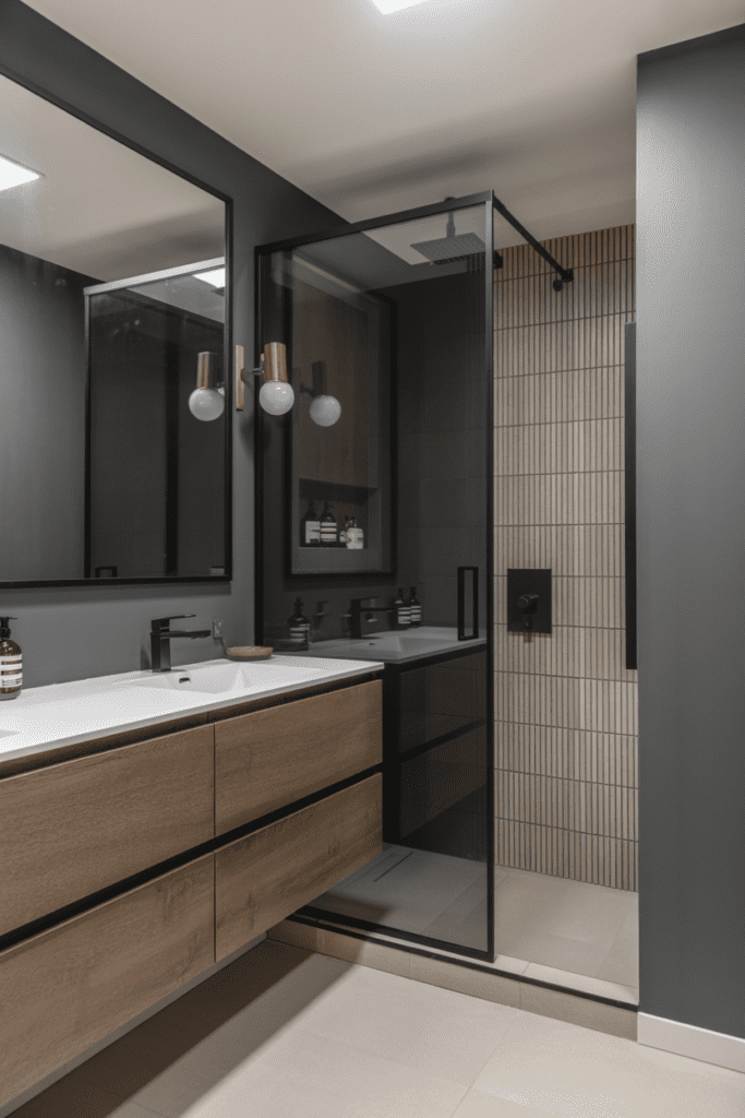 17 Bathroom Paint Colors Ideas That Make Any Bathroom Look Better 0013 1 contemporary bathroom with charcoal gray l1emuucjv e799lzojknug lvnffw5kt 25teek2g1plq cover