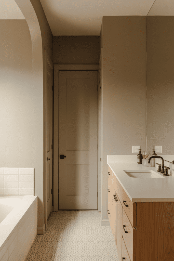 17 Bathroom Paint Colors Ideas That Make Any Bathroom Look Better 0014 1 modern bathroom with soft greige painted vb kfloswqqkmom2nq8wow 1wqbyjdlqcszzihzoyl4cg cover