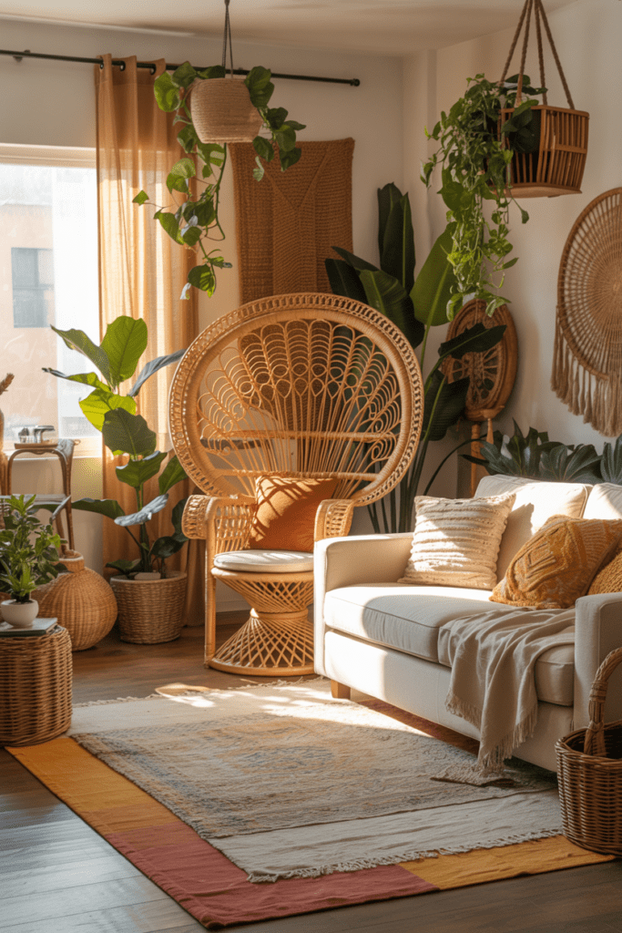 boho living room15