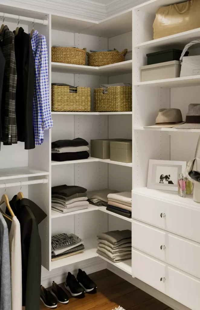grid 30 w closet corner system