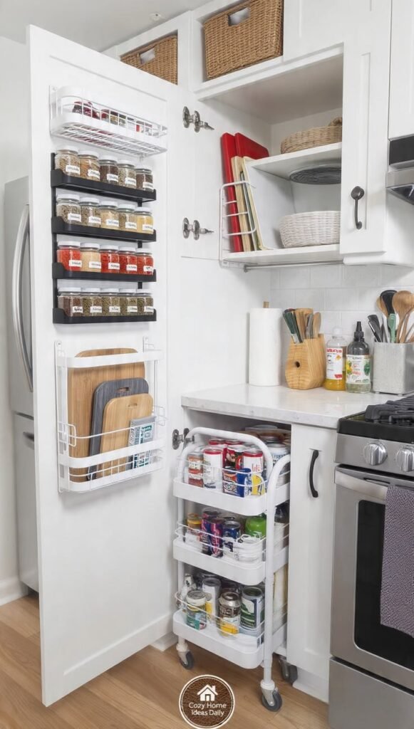 small kitchen storage ideas (you have more space than you think) 🧂✨