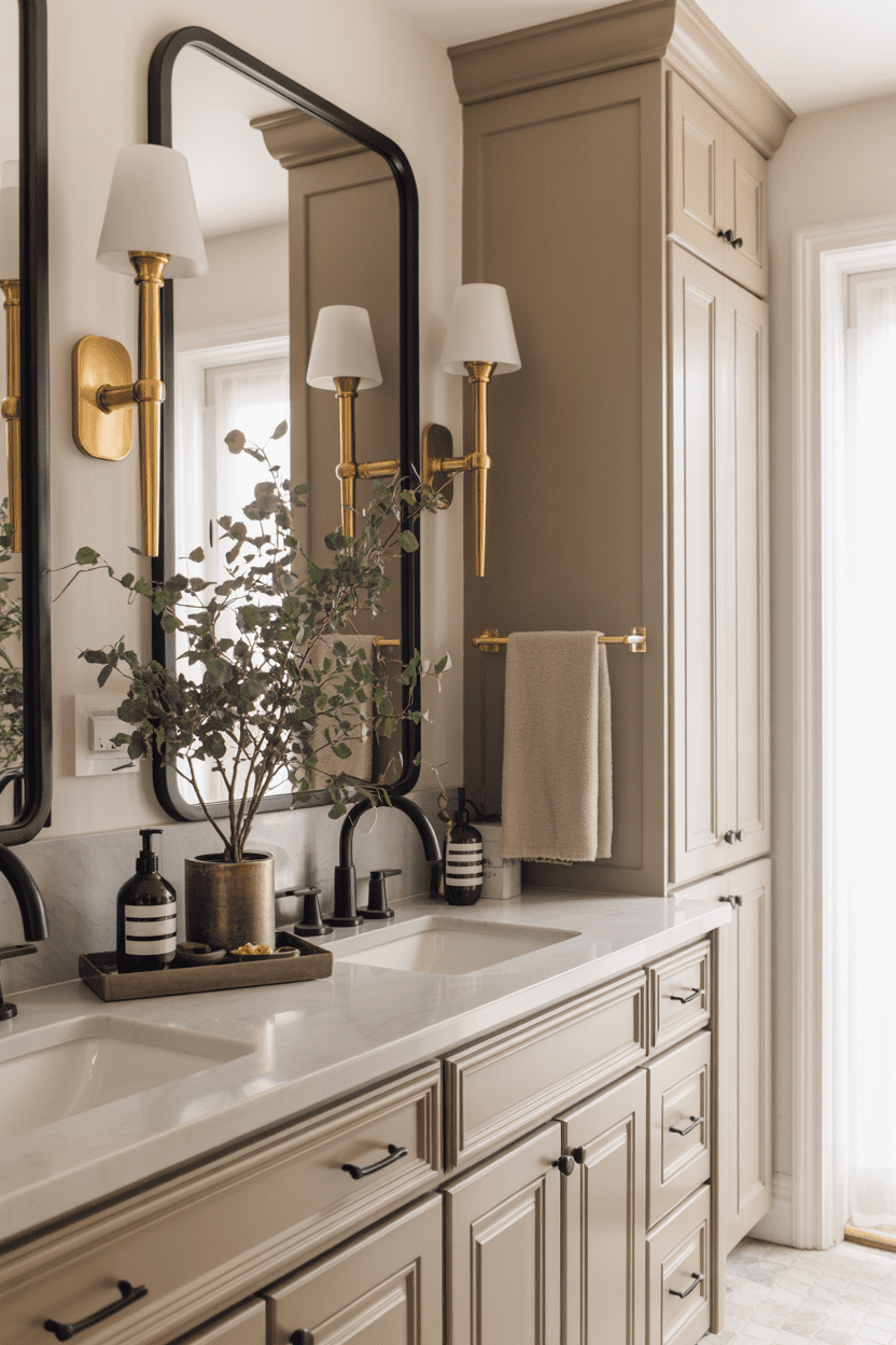 15 Bathroom Lighting Ideas That Make Every Bathroom Feel Better 0015 1 designer bathroom featuring brass wall s zcqlfudmw4qgahaidrgslw q fhnysjtcmlia1nuo eia cover
