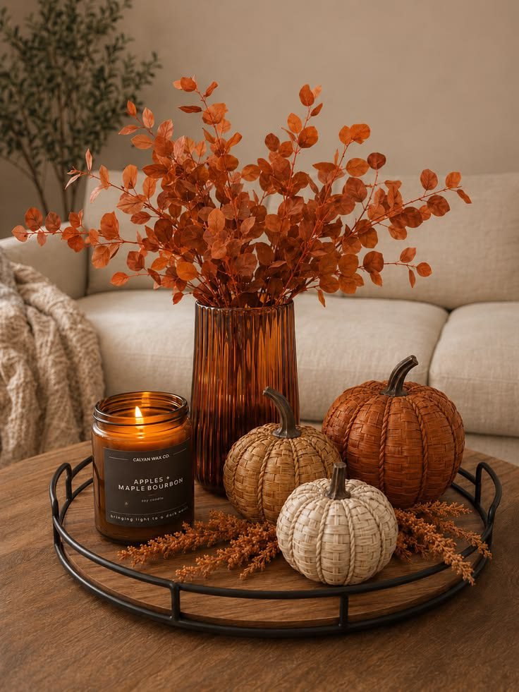 How to Style a Coffee Table Like an Interior Designer fall coffee table decor ideas for a cozy living room refresh